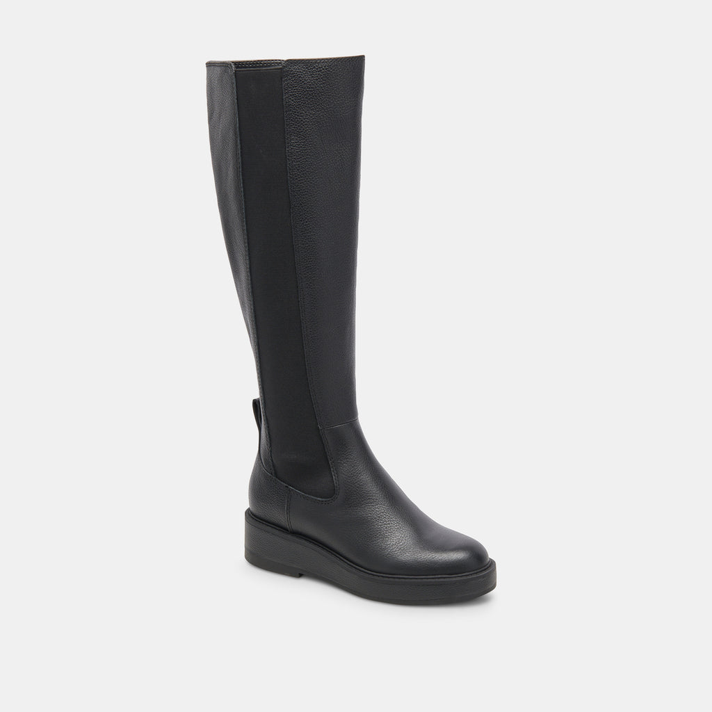 EAMON H2O WIDE CALF BOOTS BLACK LEATHER - image 2