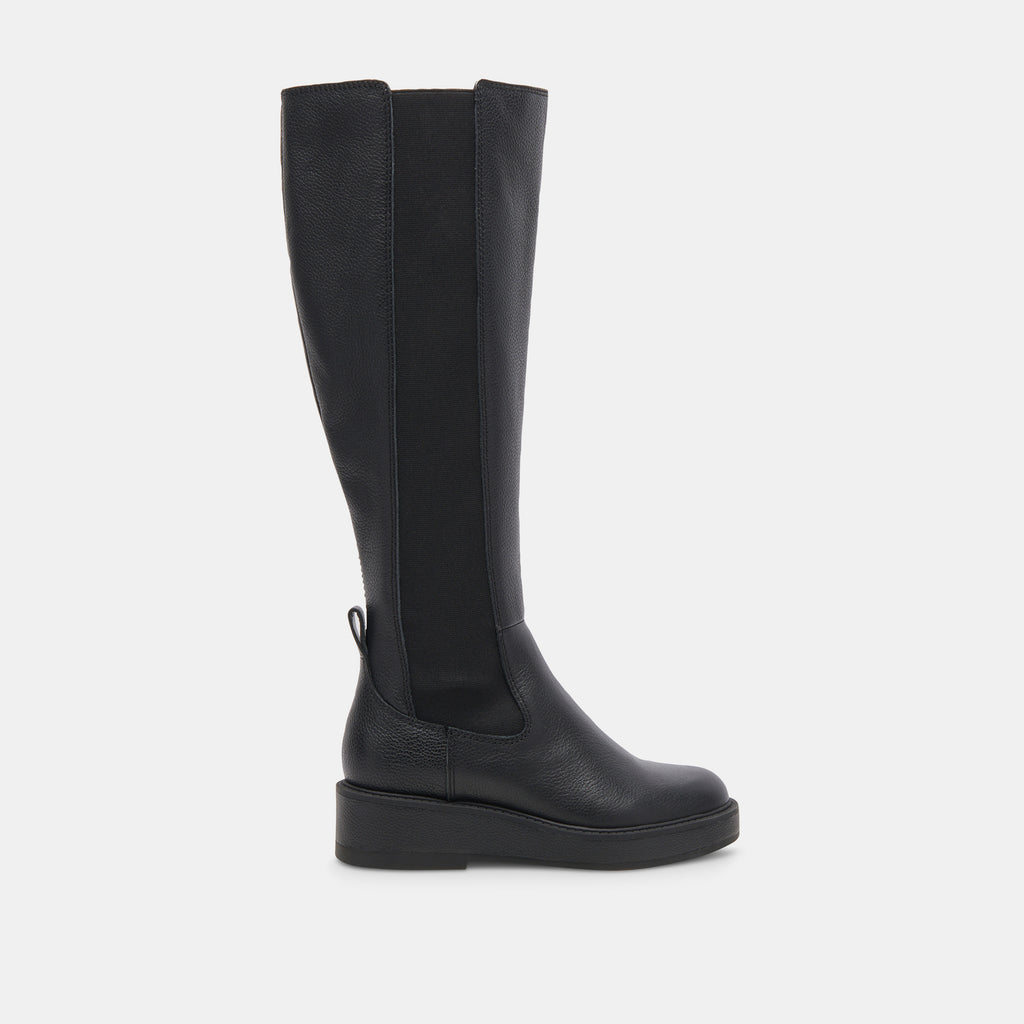 EAMON H2O WIDE CALF BOOTS BLACK LEATHER - image 1