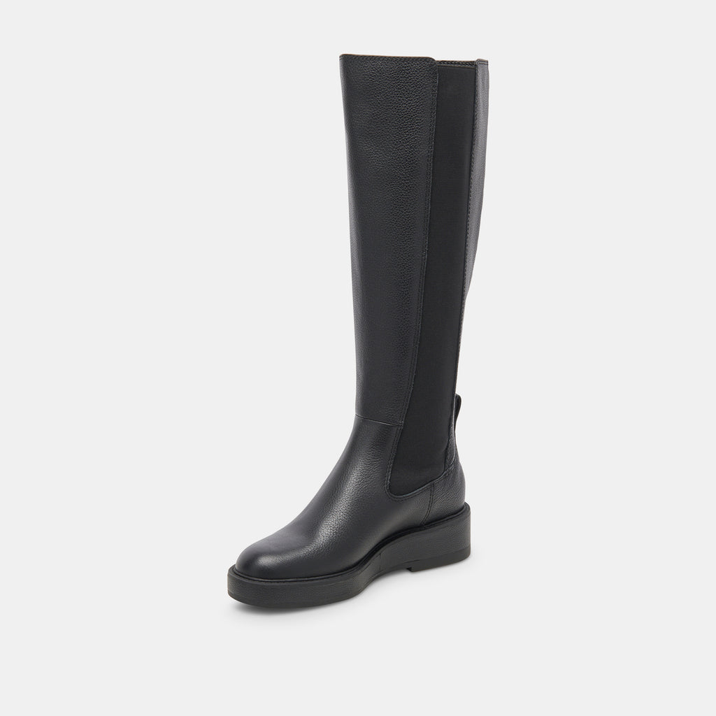 EAMON H2O WIDE CALF BOOTS BLACK LEATHER - image 4