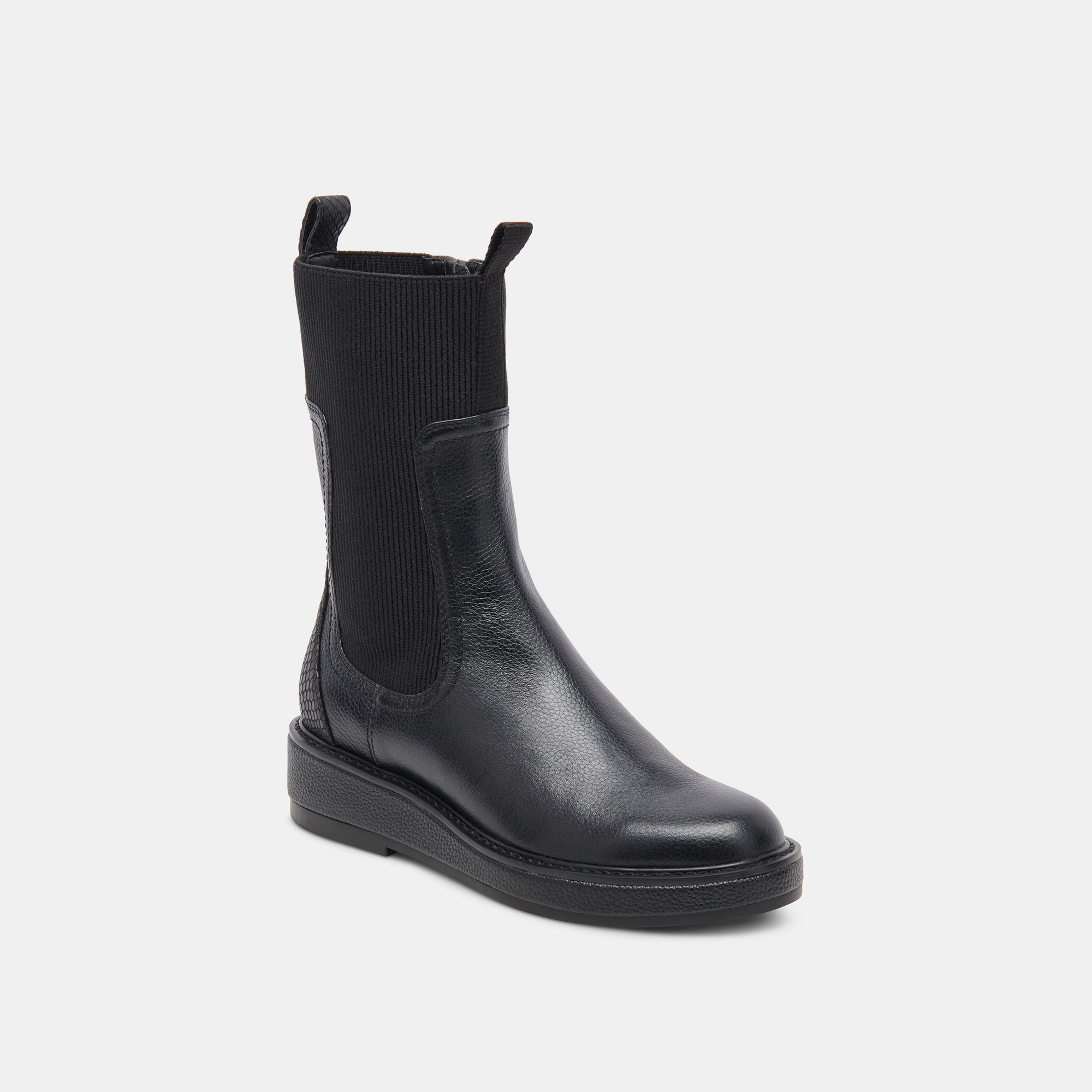 Elyse H2O Boots Black Leather | Waterproof Black Leather Boots – Dolce Vita