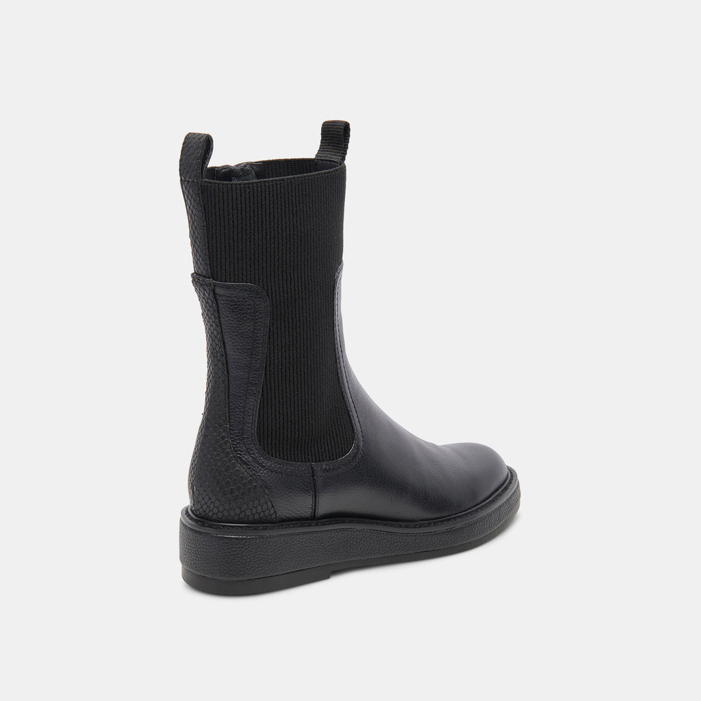 ELYSE H2O WIDE BOOTS BLACK LEATHER - image 3