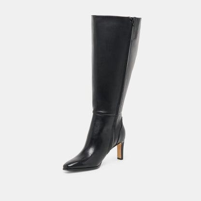 EMMI EXTRA WIDE CALF BOOTS BLACK LEATHER