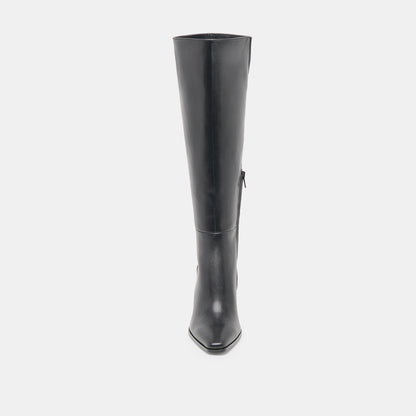 EMMI NARROW CALF BOOTS BLACK LEATHER