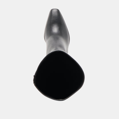 EMMI EXTRA WIDE CALF BOOTS BLACK LEATHER