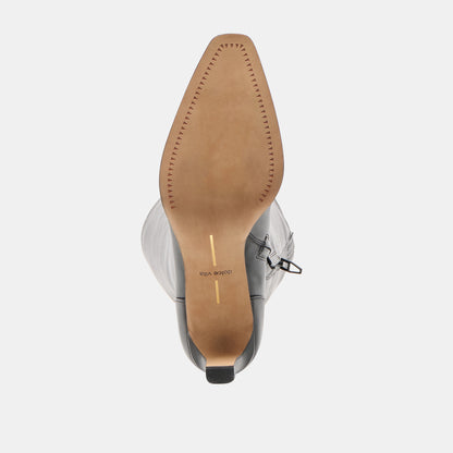 EMMI WIDE CALF BOOTS BLACK LEATHER