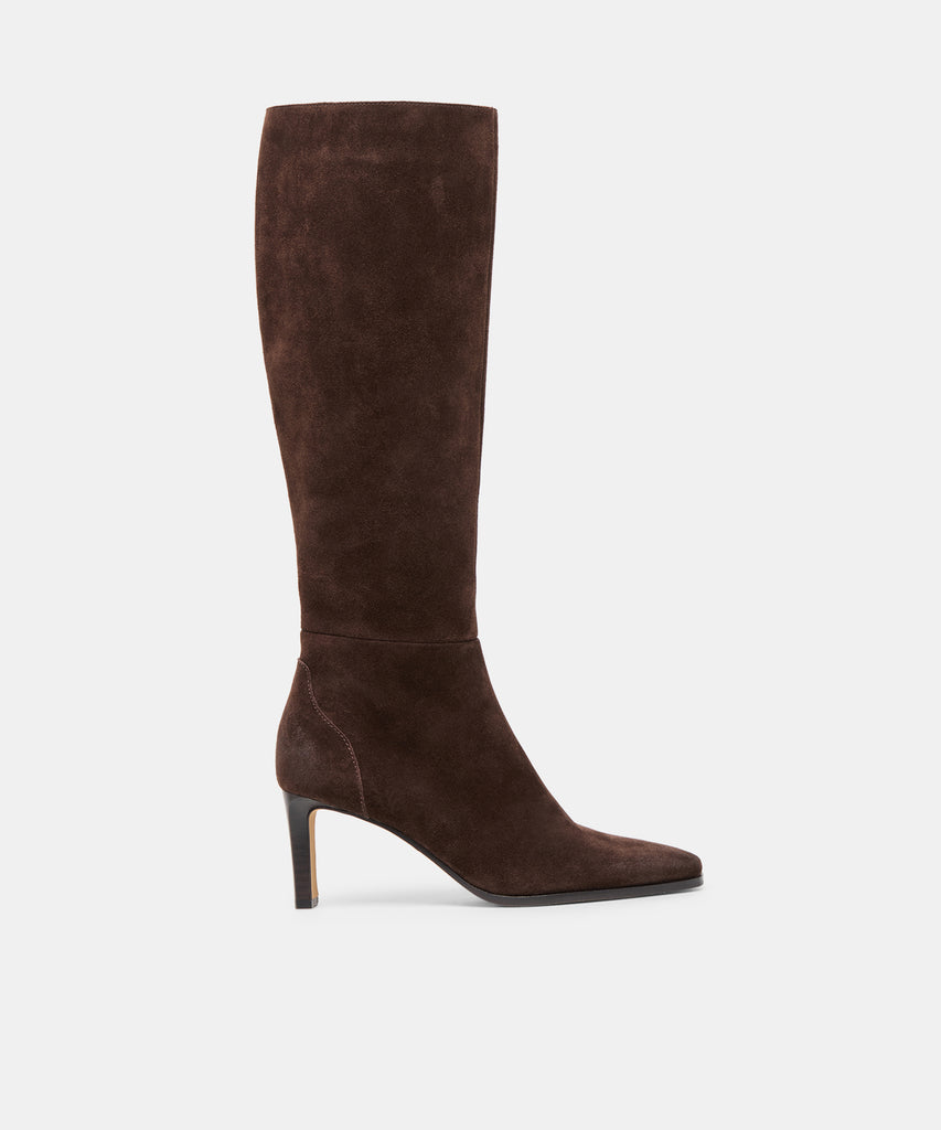 Emmi Dk Brown Suede Boots | Dolce Vita