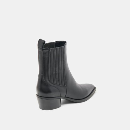 FAINT H2O BOOTIES BLACK LEATHER