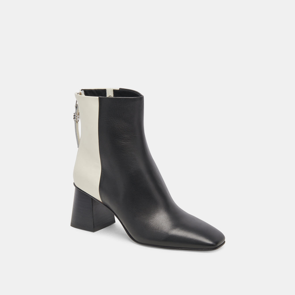 FIFI H2O BOOTIES BLACK WHITE LEATHER - image 2