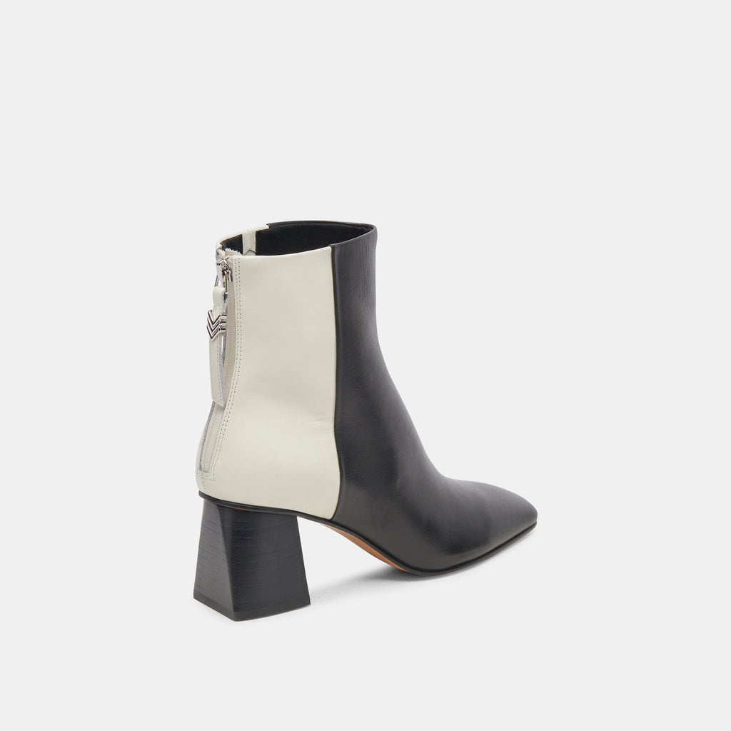 FIFI H2O BOOTIES BLACK WHITE LEATHER - image 3