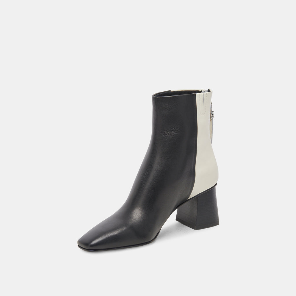 FIFI H2O BOOTIES BLACK WHITE LEATHER - image 4