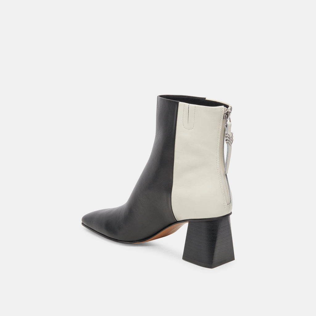 FIFI H2O BOOTIES BLACK WHITE LEATHER - image 5