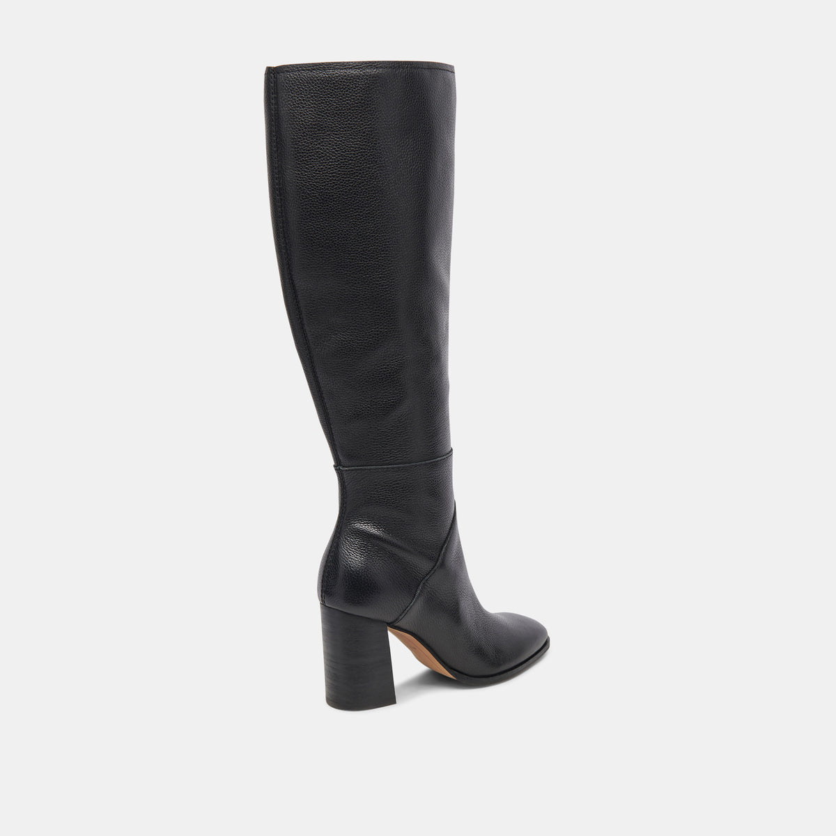 FYNN Wide Calf Boots Onyx Leather | Women's Onyx Knee-High Boots ...