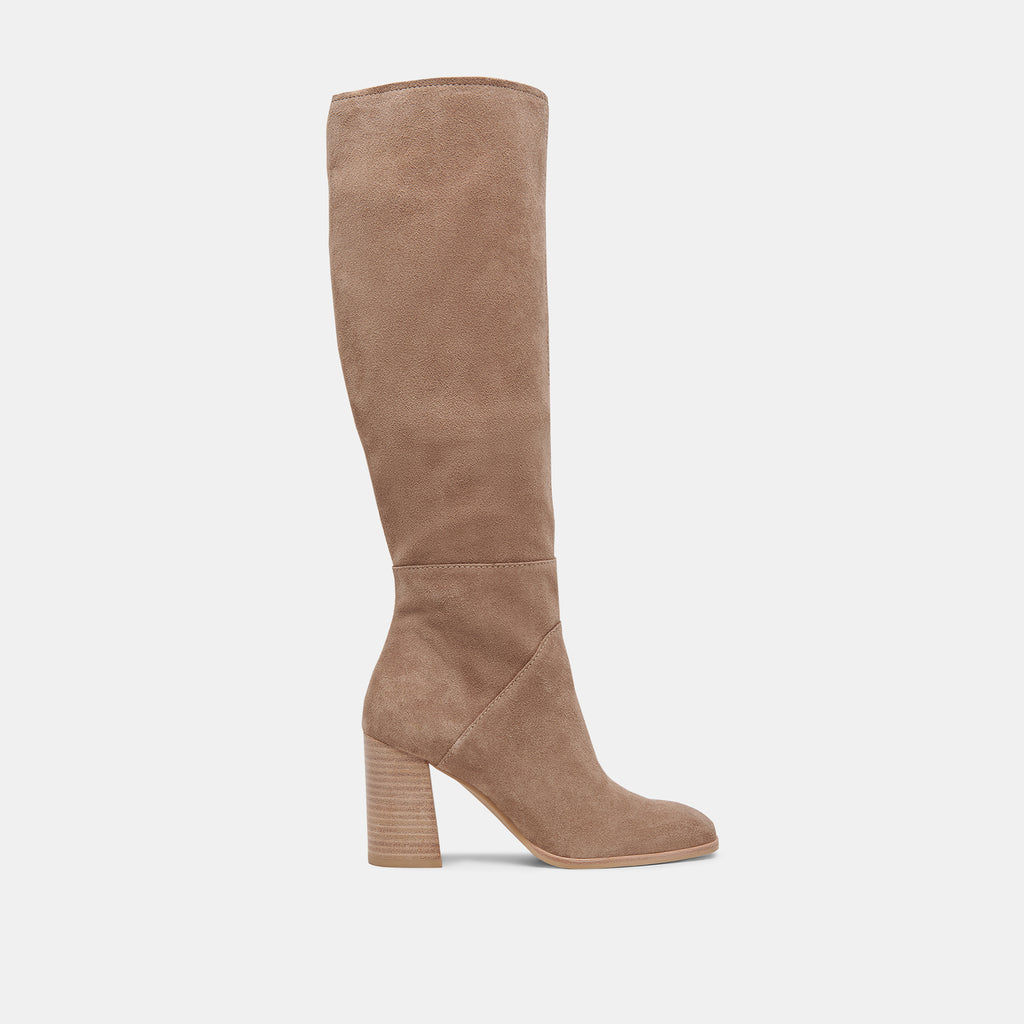 FYNN WIDE CALF BOOTS TRUFFLE SUEDE - image 1
