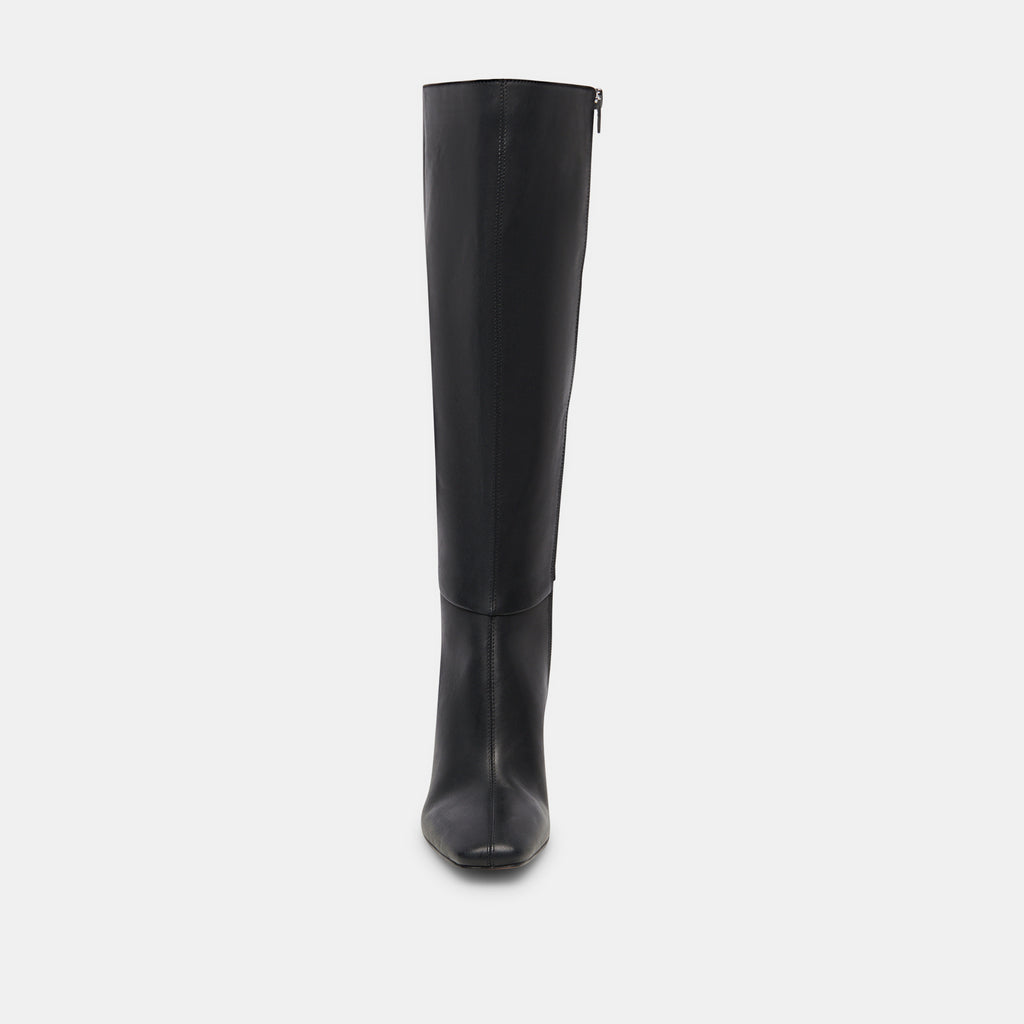 GYRA WIDE CALF BOOTS BLACK LEATHER - image 7