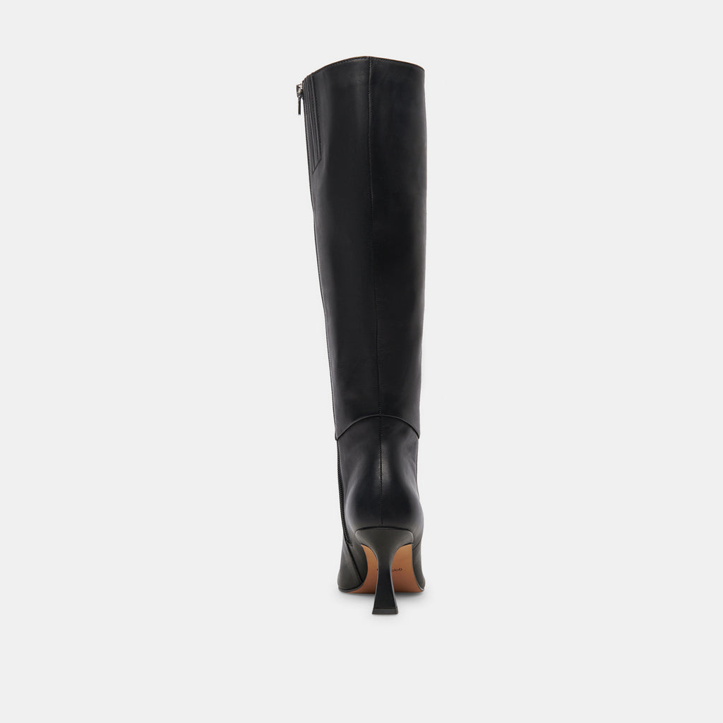GYRA WIDE CALF BOOTS BLACK LEATHER - image 8