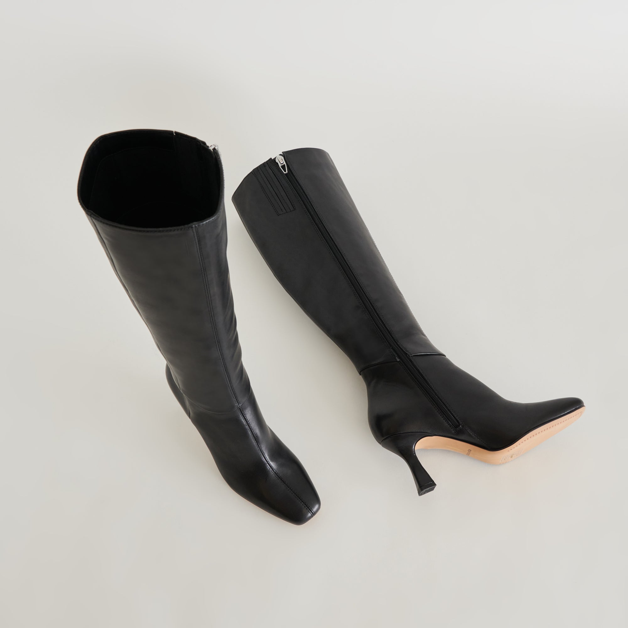 Gyra Extra Wide Calf Black Boots | Leather Wide Calf Boots – Dolce