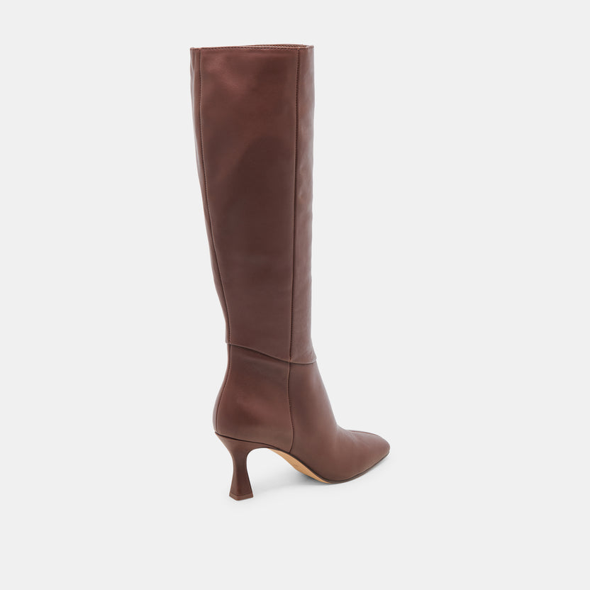 GYRA BOOTS CHOCOLATE LEATHER – Dolce Vita