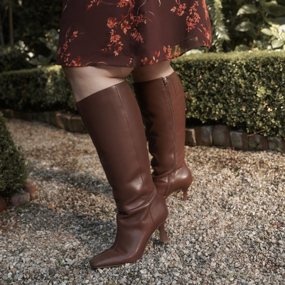 Gyra Extra Wide Calf Chocolate Boots | Leather Wide Calf Boots – Dolce Vita