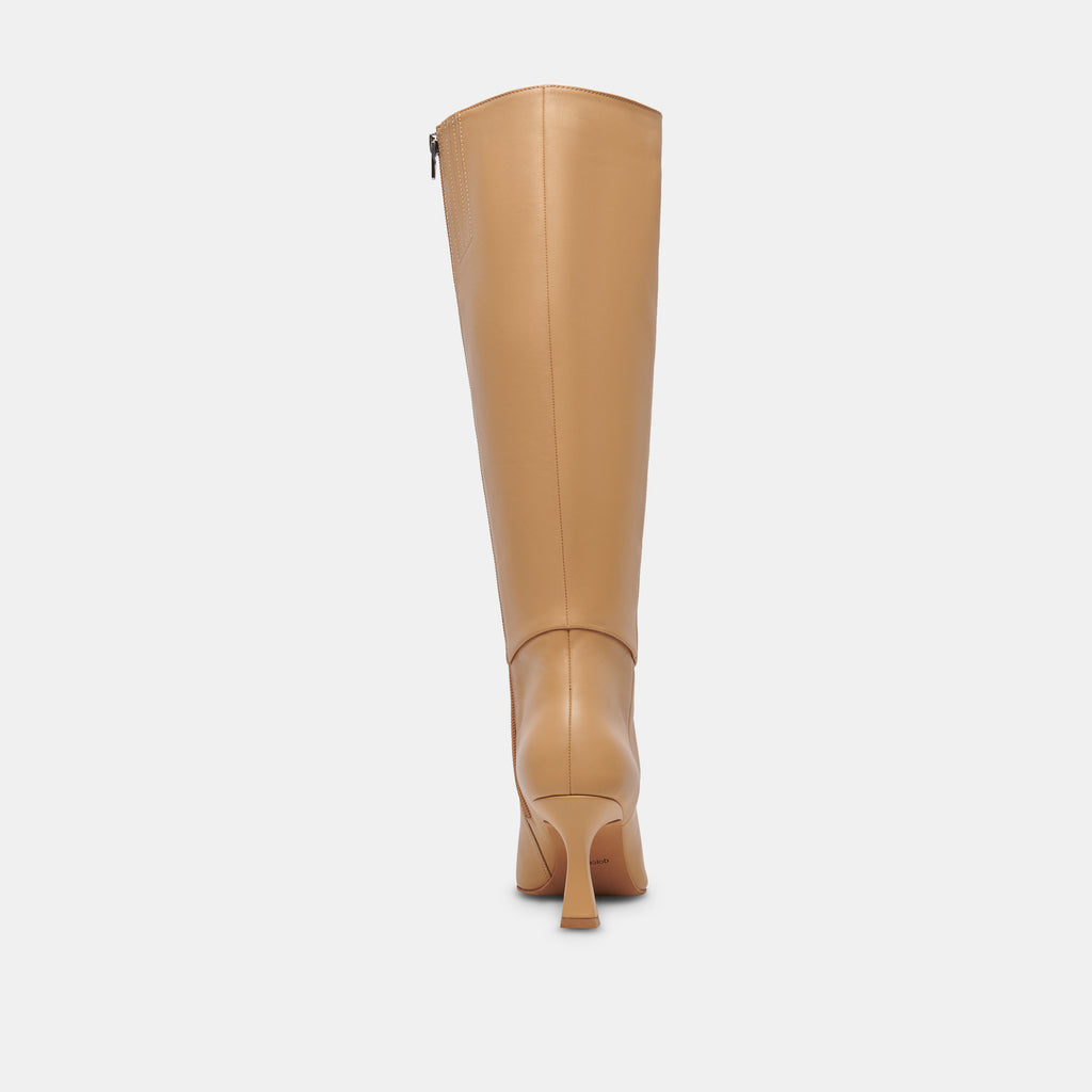 GYRA WIDE CALF BOOTS TAN LEATHER - image 8