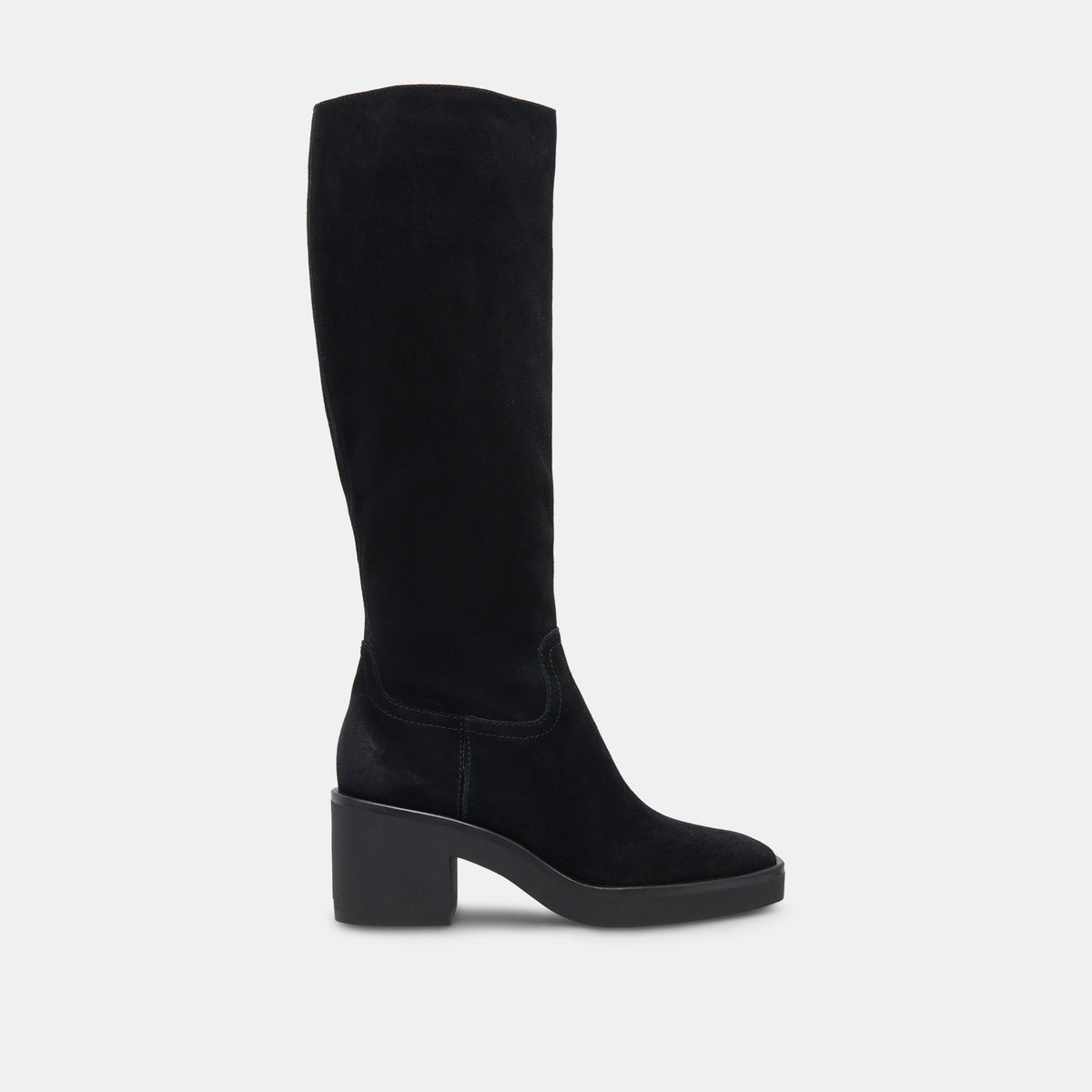 Harrah H2O Boots Onyx Suede | Women's Onyx Knee-High Boots – Dolce Vita