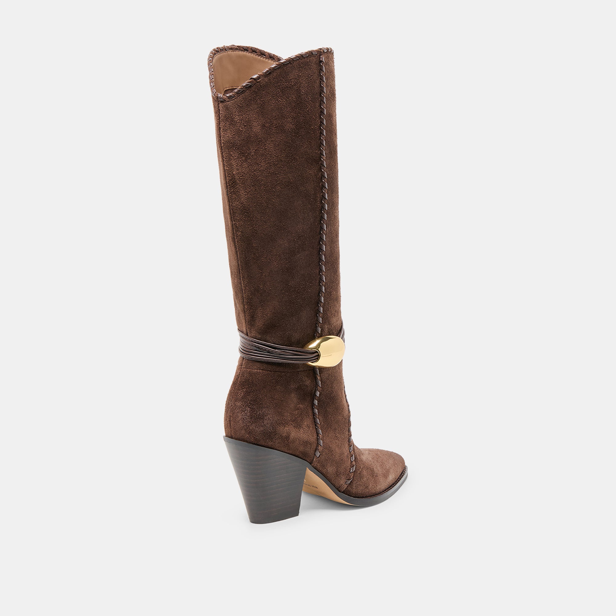 JODY WIDE CALF BOOTS DK BROWN SUEDE