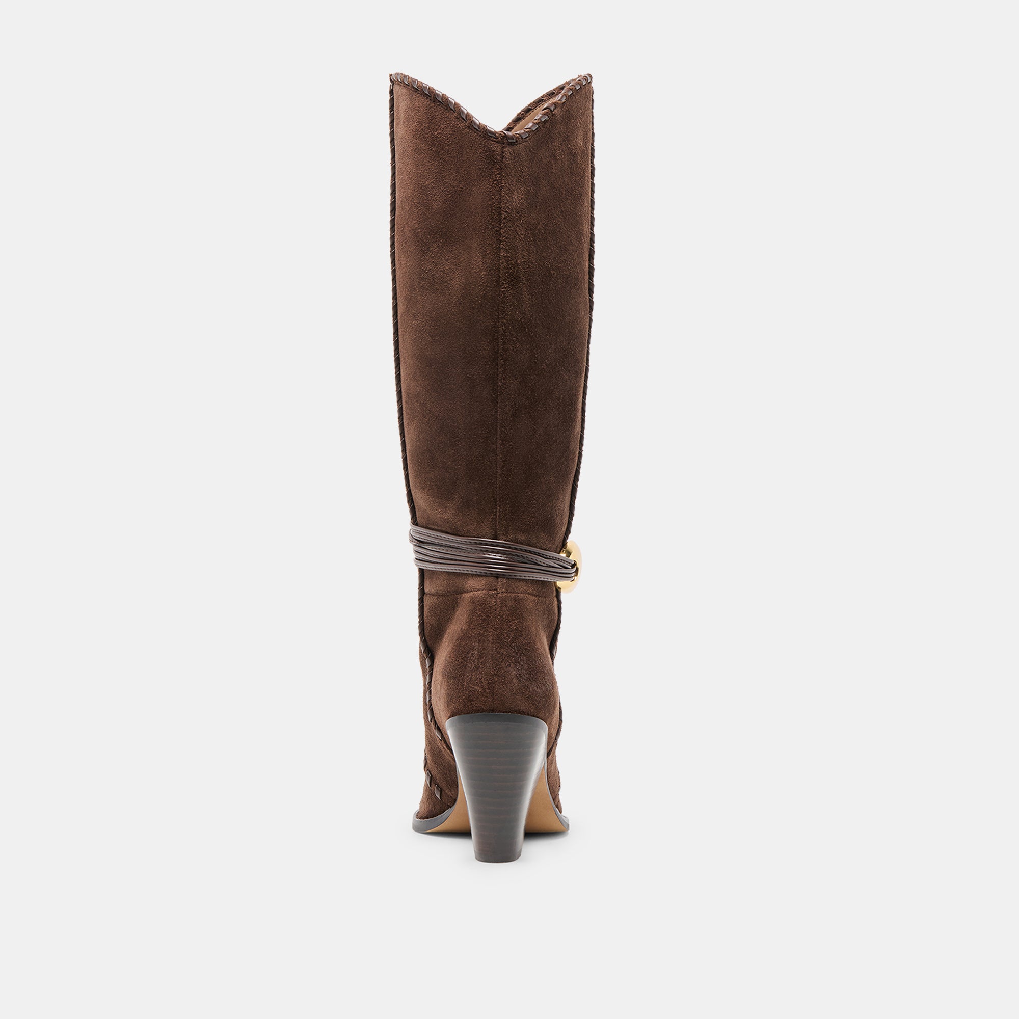 JODY WIDE CALF BOOTS DK BROWN SUEDE