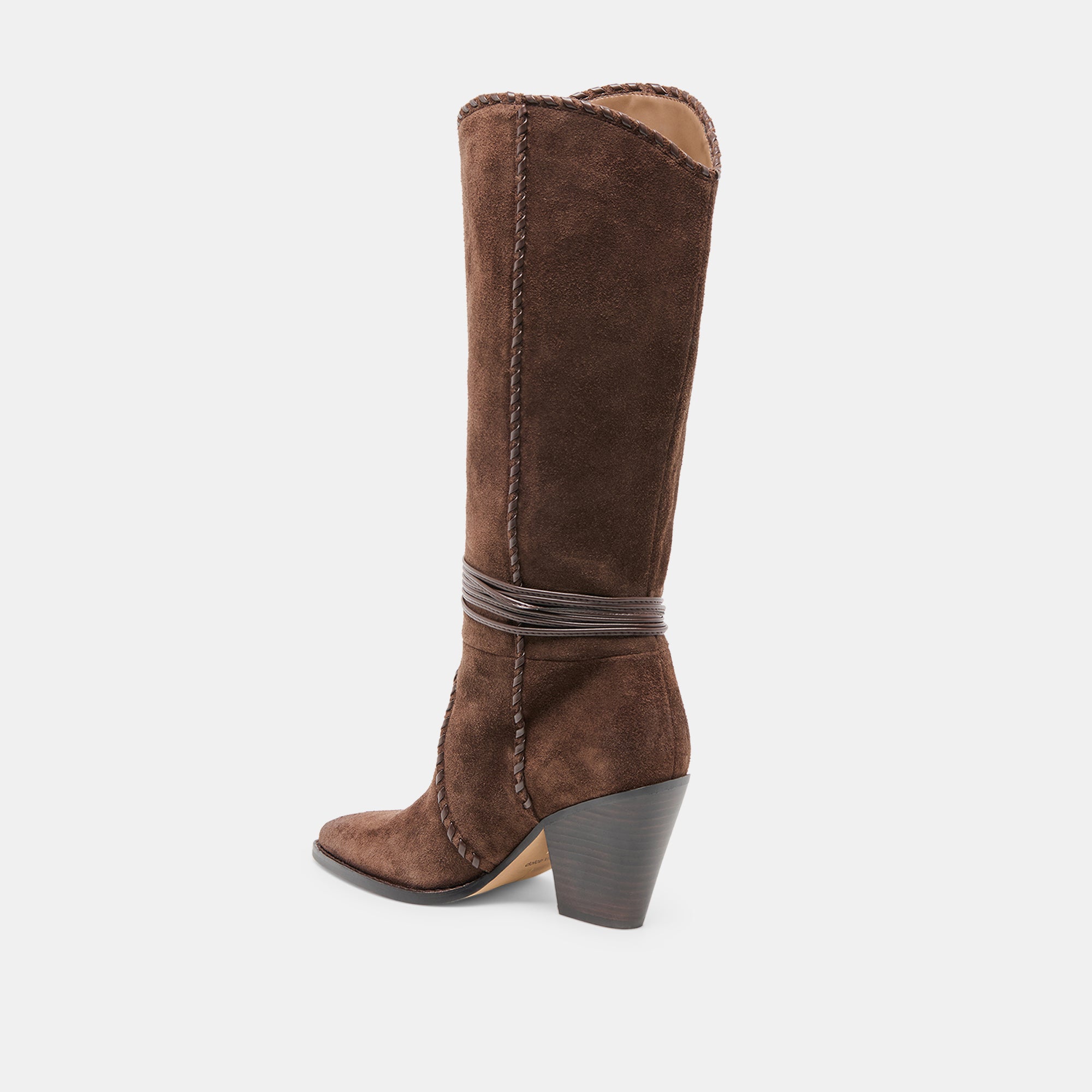 JODY WIDE CALF BOOTS DK BROWN SUEDE