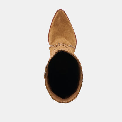 JODY WIDE CALF BOOTS LT BROWN SUEDE