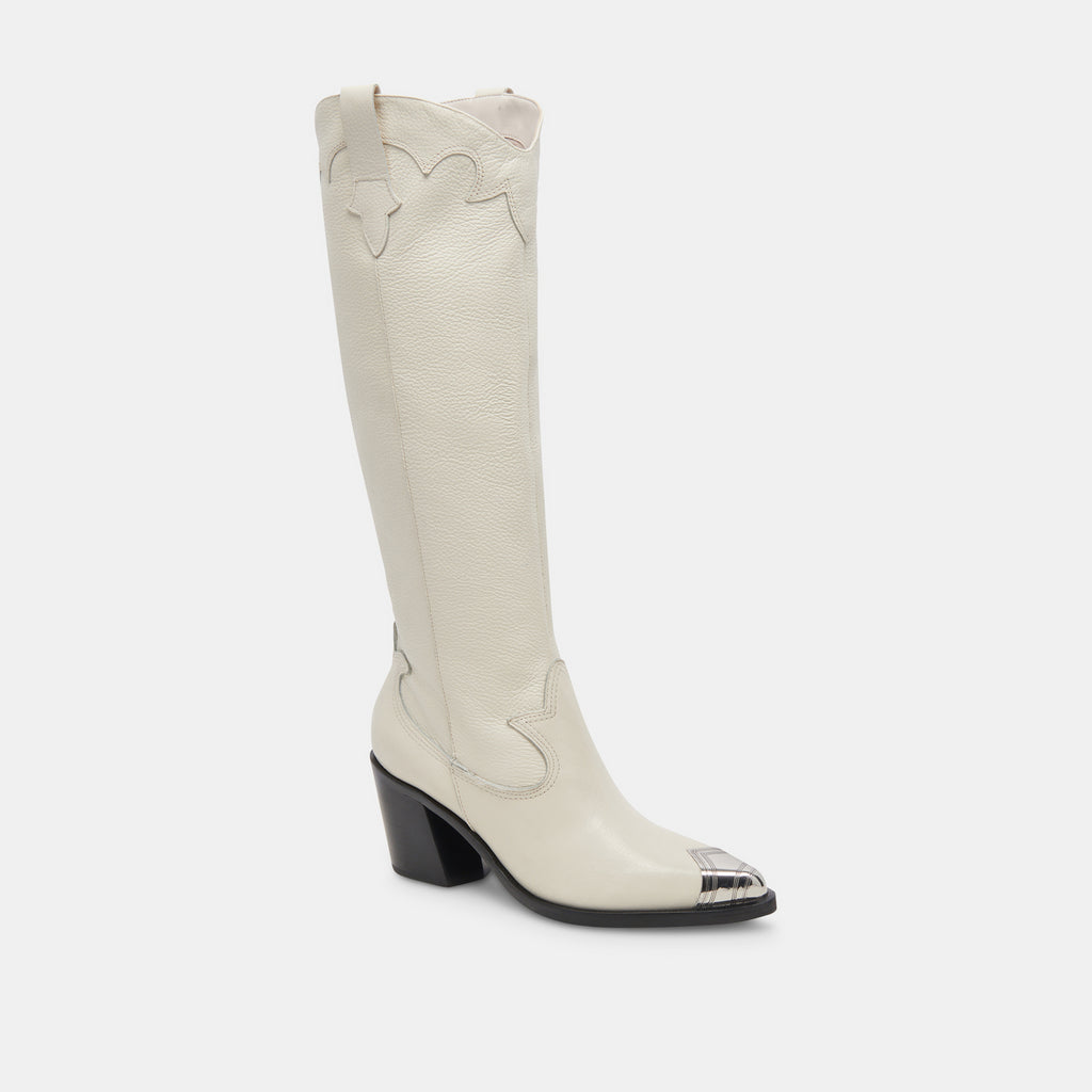KAMRYN BOOTS OFF WHITE LEATHER - image 2