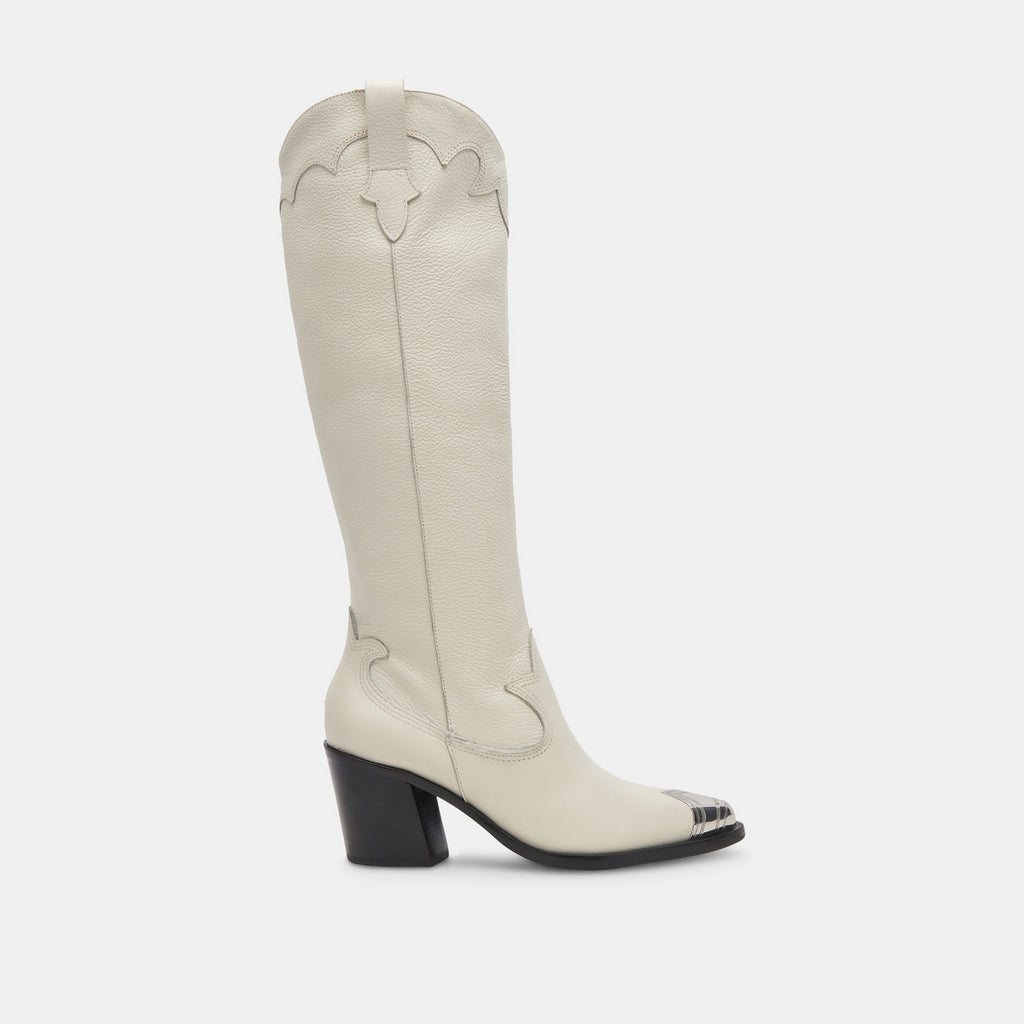 KAMRYN BOOTS OFF WHITE LEATHER - image 1