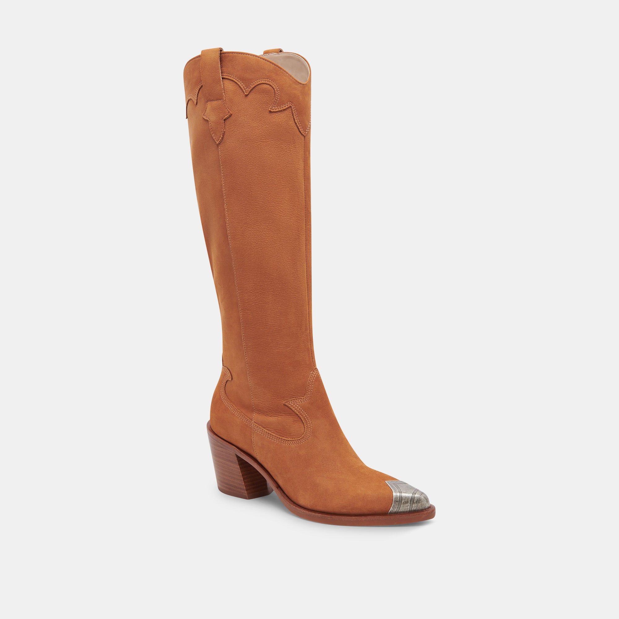 Kamryn Boots Praline Nubuck | Women's Western Praline Nubuck Boots ...