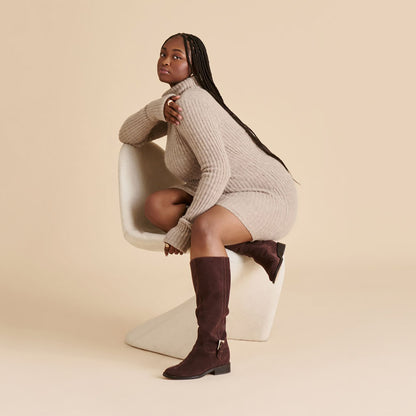 KILIAN H2O WIDE CALF BOOTS MAHOGANY SUEDE