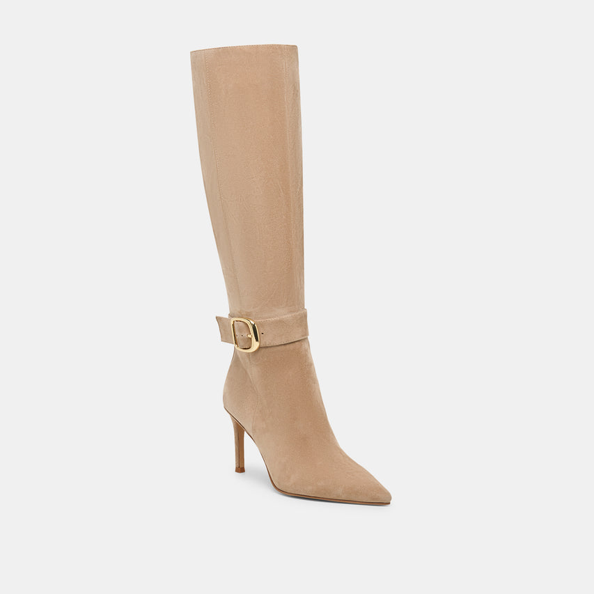 KINZY BOOTS CAMEL SUEDE
