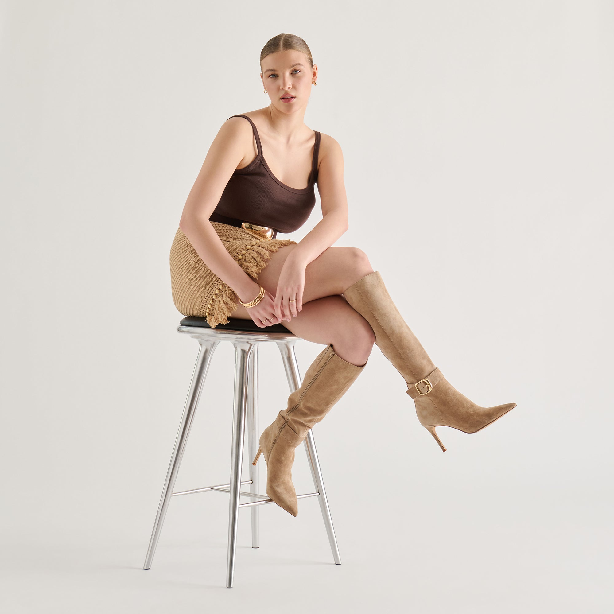 KINZY BOOTS CAMEL SUEDE - view 4