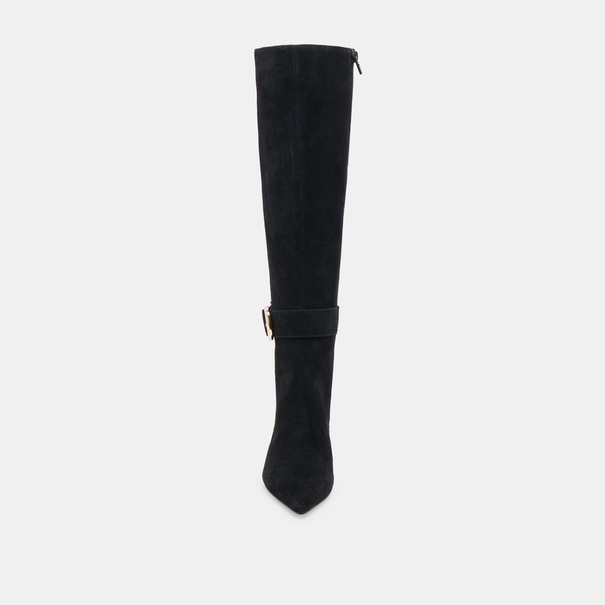 KINZY WIDE CALF BOOTS ONYX SUEDE - view 8