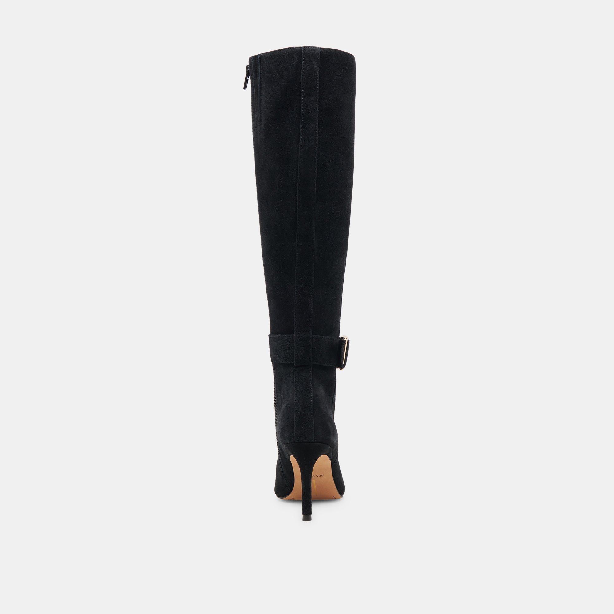 KINZY WIDE CALF BOOTS ONYX SUEDE - view 9