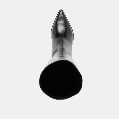 KIRSON WIDE CALF BOOTS BLACK LEATHER