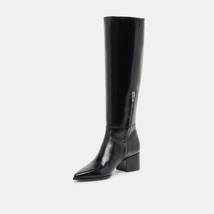 KIRSON WIDE CALF BOOTS BLACK LEATHER