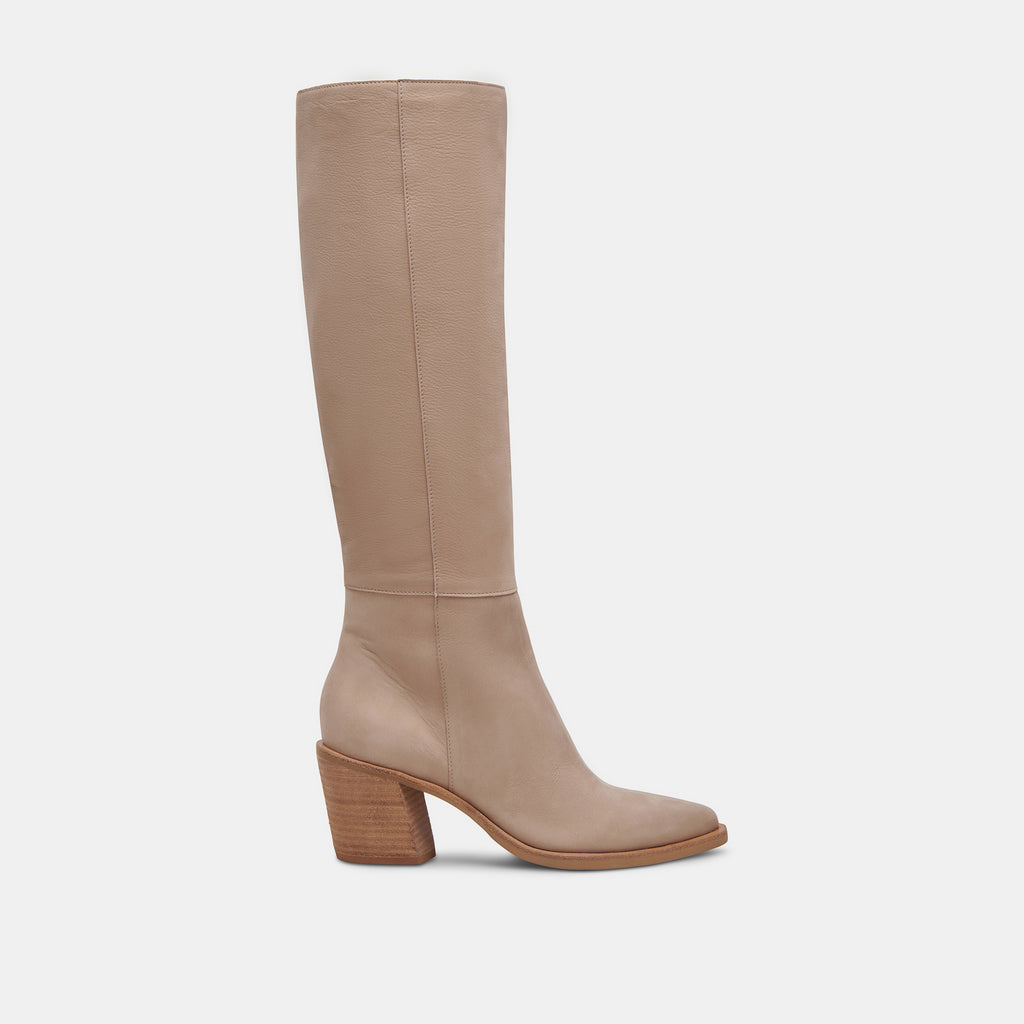 KRISTY BOOTS TAUPE LEATHER - image 1