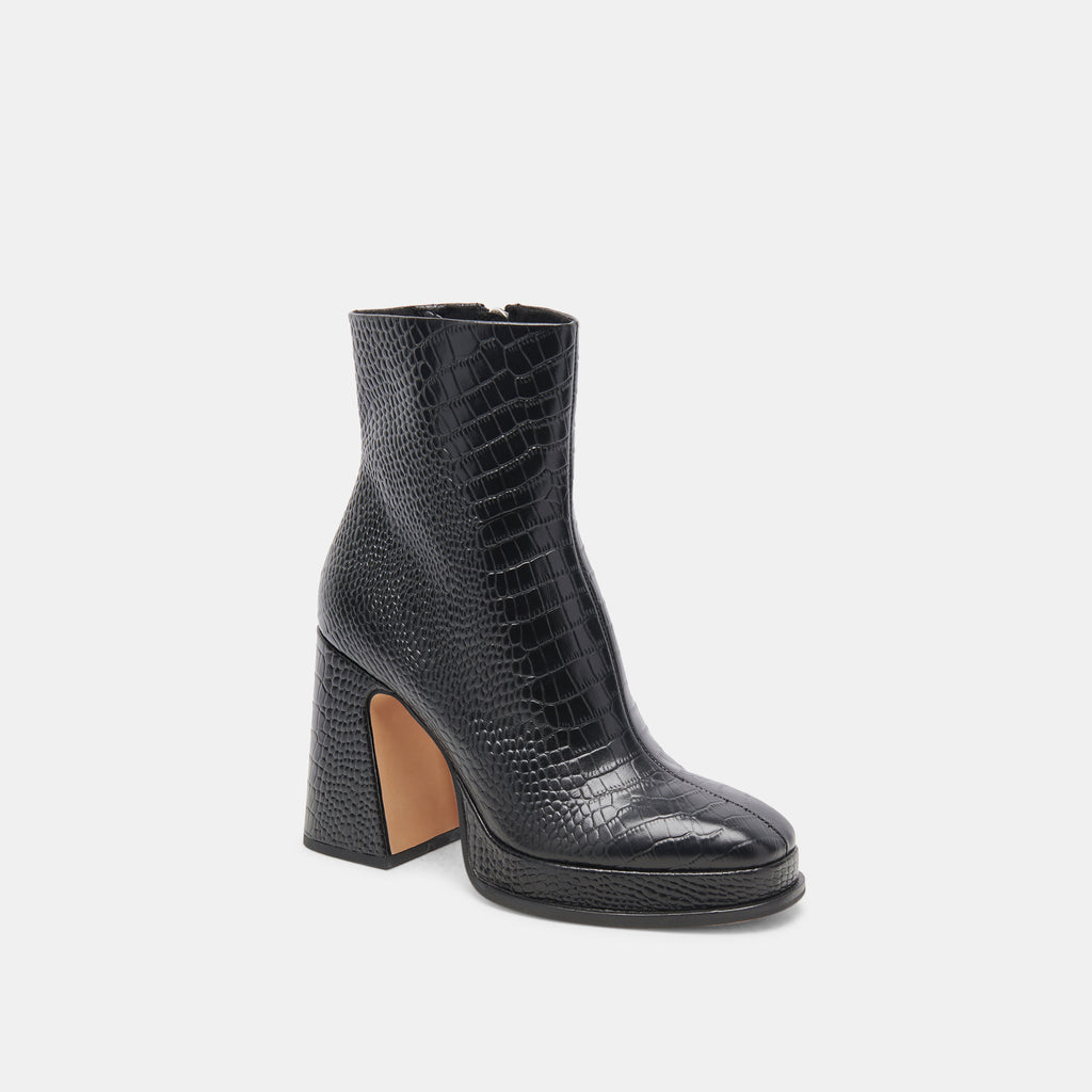 LOCHLY BOOTS NOIR EMBOSSED LEATHER - image 2