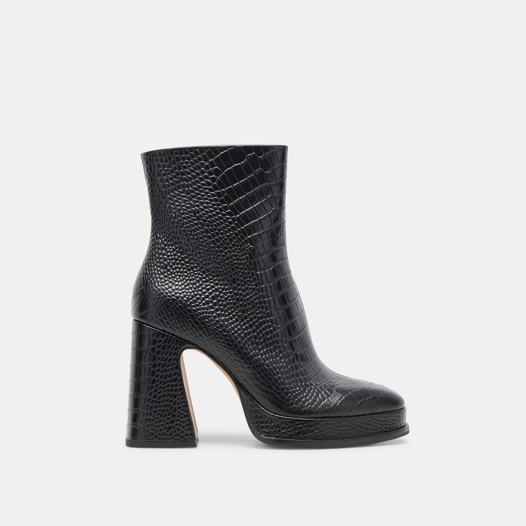 LOCHLY BOOTS NOIR EMBOSSED LEATHER - image 1