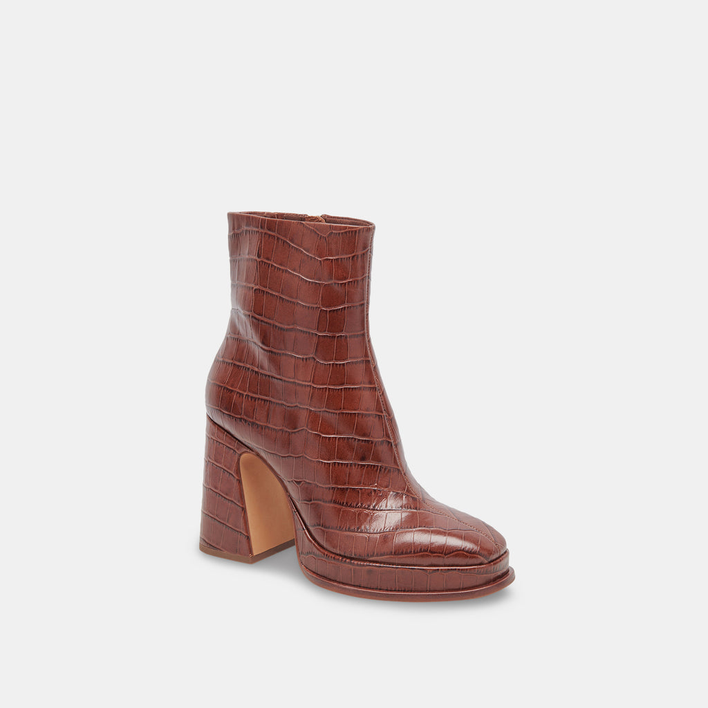 LOCHLY BOOTS WALNUT EMBOSSED LEATHER - image 2