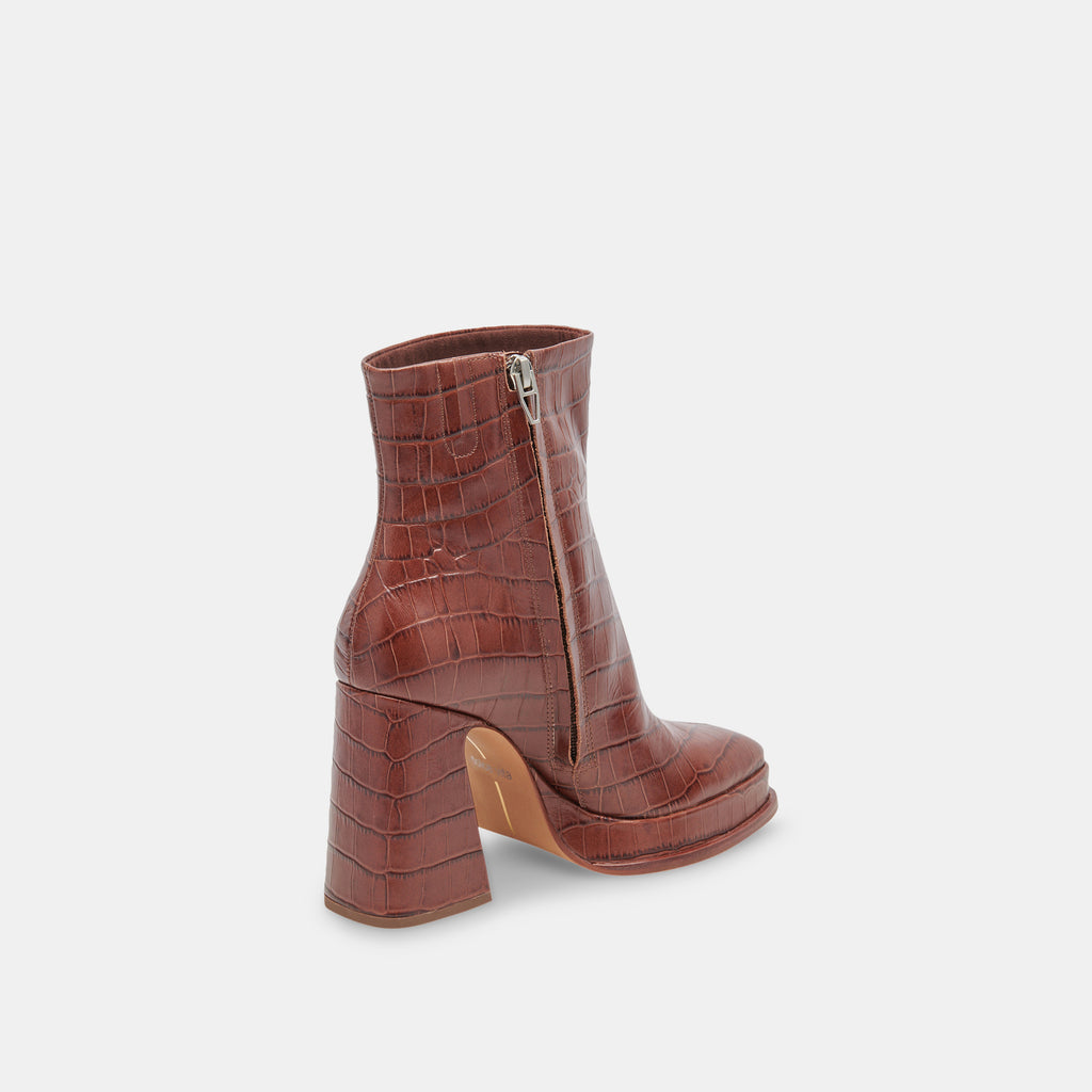 LOCHLY BOOTS WALNUT EMBOSSED LEATHER - image 4