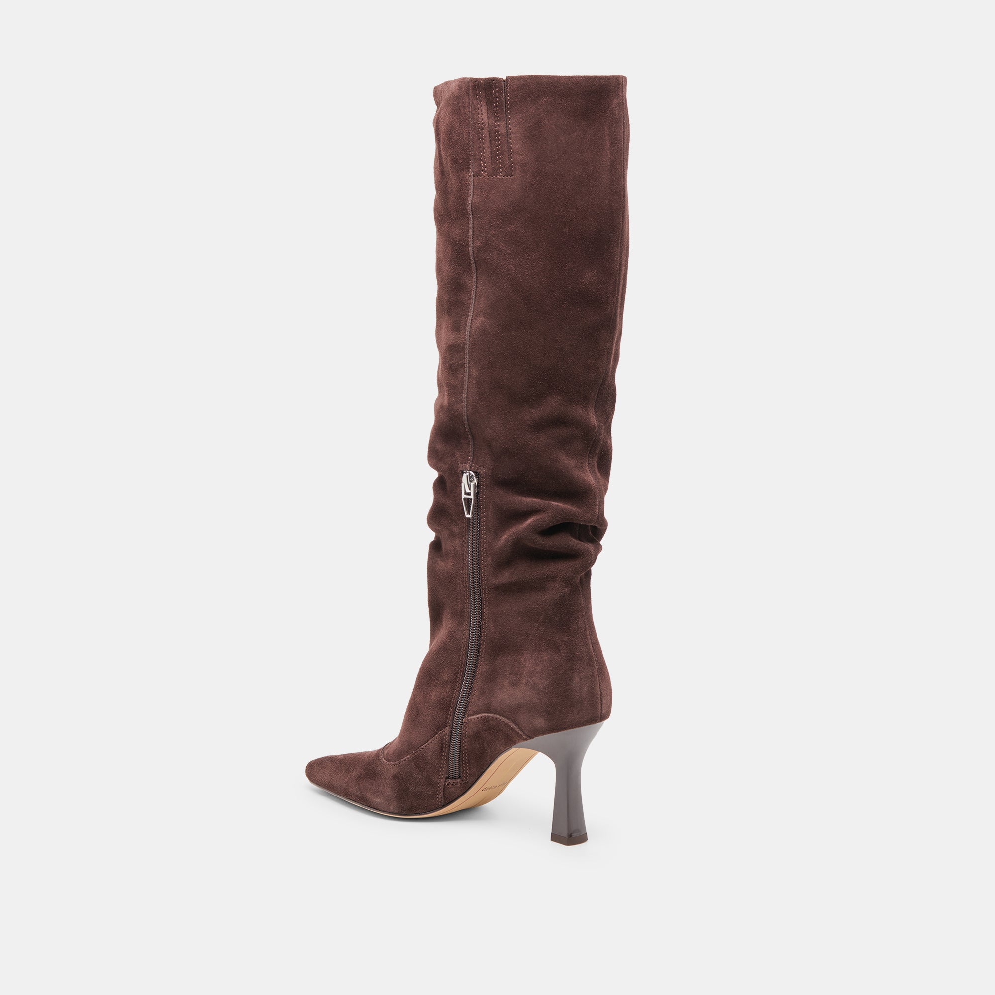 LOUSA WIDE CALF BOOTS MAHOGANY SUEDE