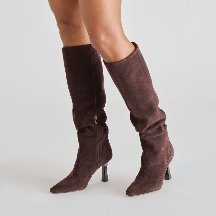 LOUSA BOOTS MAHOGANY SUEDE