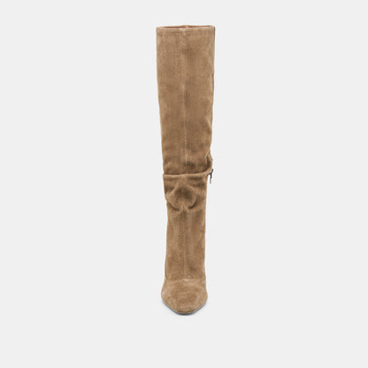 LOUSA WIDE CALF BOOTS OLIVE SUEDE