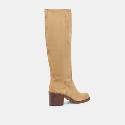 LUCYLE WIDE CALF BOOTS DK TAUPE SUEDE