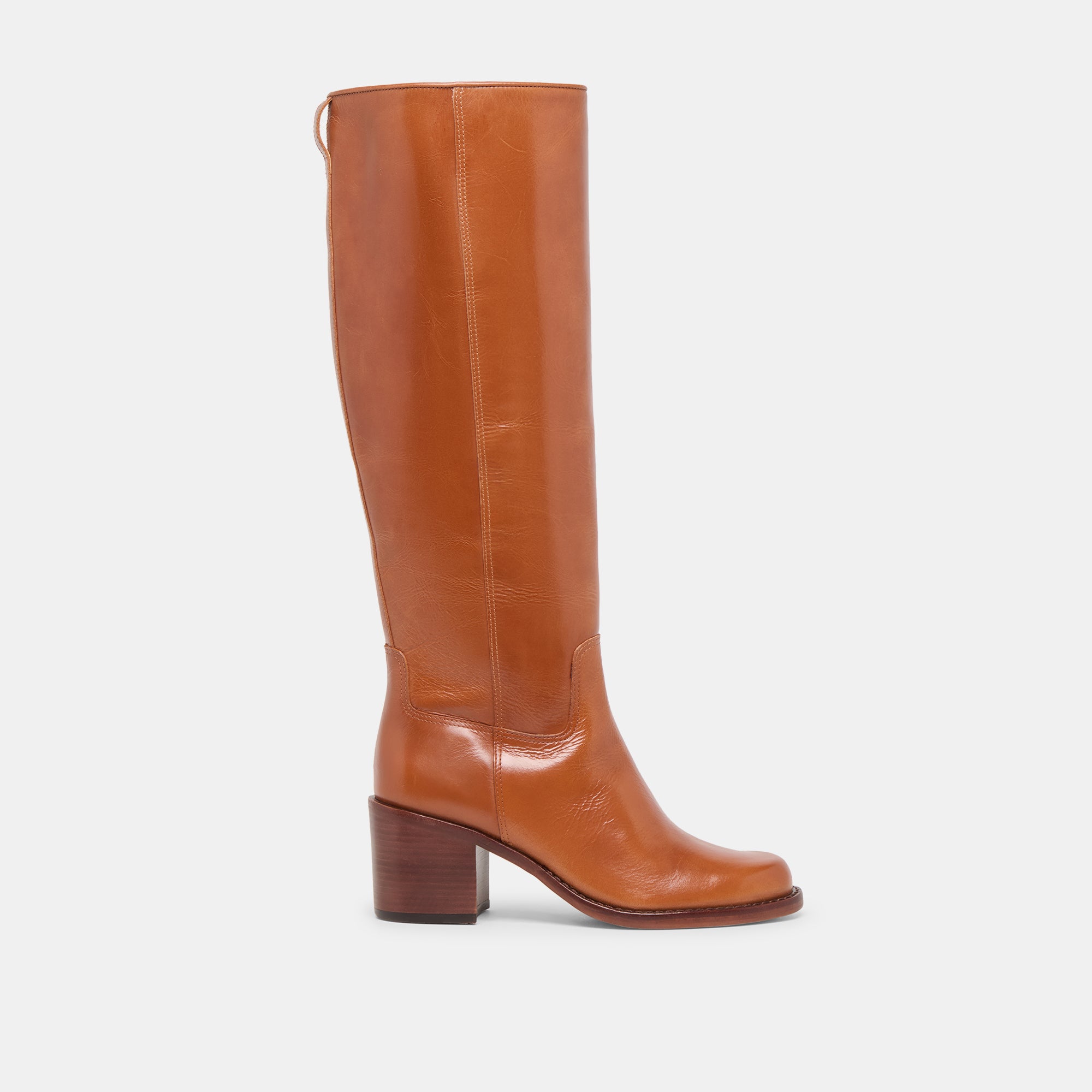 LUCYLE WIDE CALF BOOTS TAN LEATHER