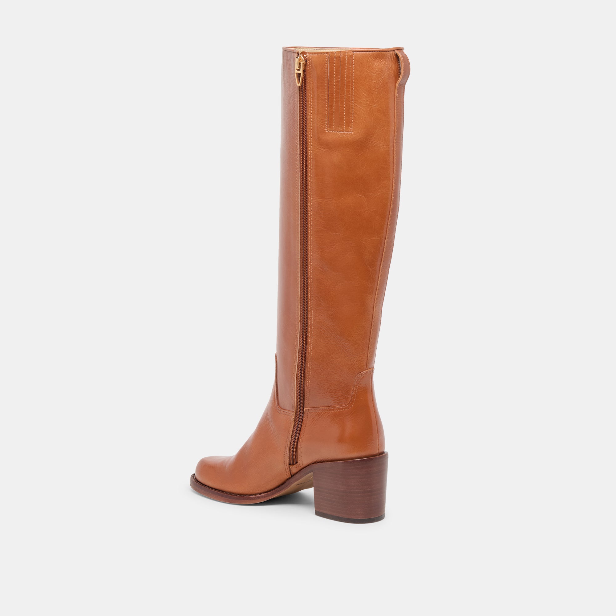 LUCYLE WIDE CALF BOOTS TAN LEATHER