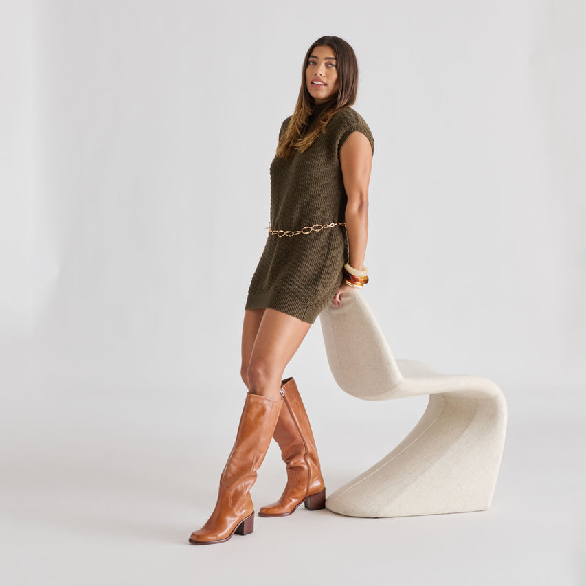 LUCYLE BOOTS TAN LEATHER